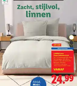Lidl Livarno home Linnen dekbedovertrek aanbieding