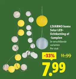 Lidl LIVARNO home Solar LED lichtketting of lampion aanbieding