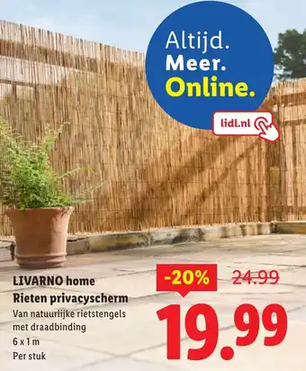 Lidl LIVARNO home Rieten privacyscherm aanbieding