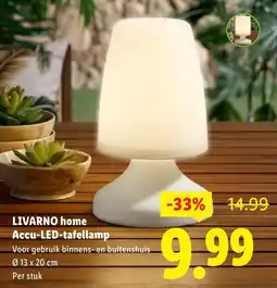 Lidl LIVARNO home Accu LEDVoor gebruik binnens en buitenshuis tafellamp aanbieding
