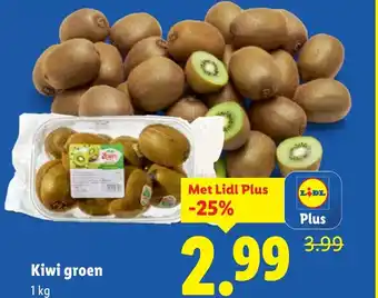 Lidl Kiwi groen aanbieding