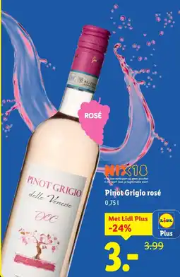 Lidl Pinot Grigio rosé aanbieding