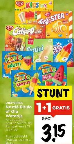 Vomar Voordeelmarkt Nestlé Pirulo of Ola Waterijs aanbieding