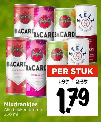 Vomar Voordeelmarkt Mixdrankjes Alle blikken premix aanbieding