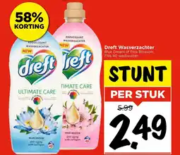 Vomar Voordeelmarkt Dreft Wasverzachter aanbieding