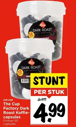 Vomar Voordeelmarkt The Cup Factory Dark Roast Koffie capsules aanbieding