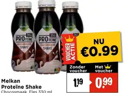 Vomar Voordeelmarkt Melkan Proteïne Shake aanbieding