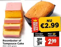 Vomar Voordeelmarkt Roomboter of Tompouce Cake aanbieding