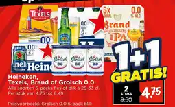 Vomar Voordeelmarkt Heineken, Texels, Brand of Grolsch O.O aanbieding