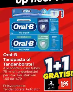 Vomar Voordeelmarkt Oral B Tandpasta of Tandenborstel aanbieding