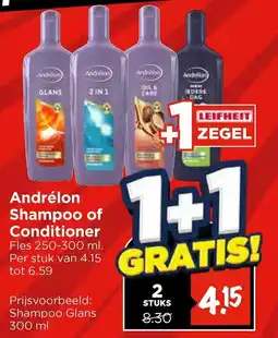 Vomar Voordeelmarkt Andrélon Shampoo of Conditioner aanbieding