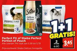 Vomar Voordeelmarkt Perfect Fit of Sheba Perfect Portion of Pouch aanbieding