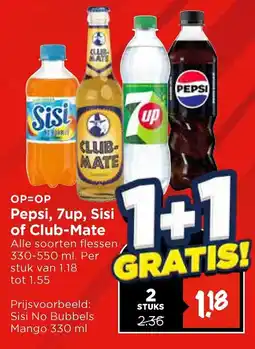 Vomar Voordeelmarkt Pepsi, 7up, Sisi of Club-Mate aanbieding