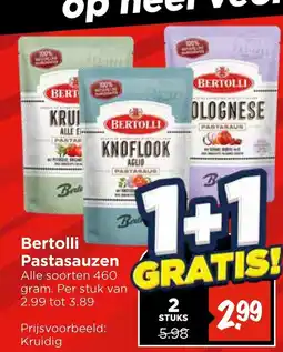 Vomar Voordeelmarkt Bertolli Pastasauzen aanbieding