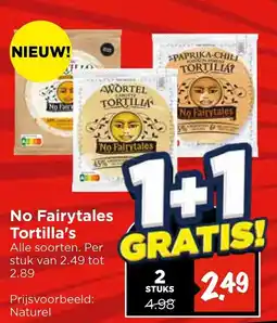 Vomar Voordeelmarkt No Fairytales Tortilla's aanbieding