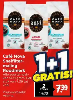 Vomar Voordeelmarkt Café Nova Snelfilter maling Roodmerk aanbieding