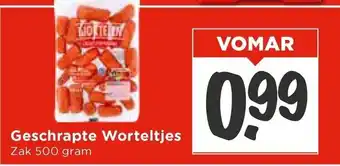 Vomar Voordeelmarkt Geschrapte Worteltjes aanbieding
