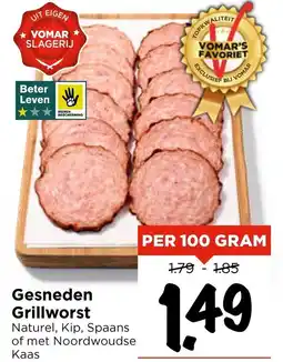 Vomar Voordeelmarkt Gesneden Grillworst aanbieding