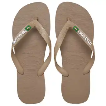 Foot Locker Havaianas Brasil Logo Heren Slippers en Sandalen - Goud - Maat: 43-44 - Leer - Foot Locker aanbieding