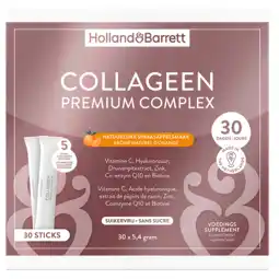 Holland & Barrett Holland & Barrett Collageen Premium Complex Natuurlijke Sinaasappelsmaak - 30 sachets aanbieding