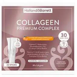 Holland & Barrett Holland & Barrett Collageen Premium Complex Natuurlijke Sinaasappelsmaak - 30 sachets aanbieding