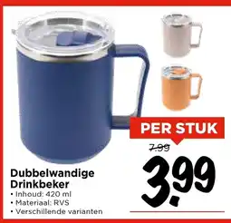 Vomar Voordeelmarkt Dubbelwandige Drinkbeker aanbieding