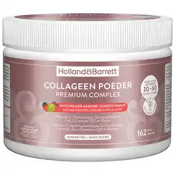 Holland & Barrett Holland & Barrett Collageen Poeder Premium Complex Natuurlijke Aardbei-/Limoensmaak - 171 gram aanbieding