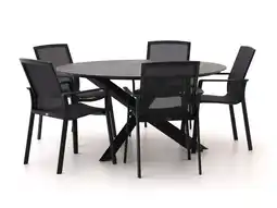 Kees Smit Bellagio Dranera/Lodola ø 150cm dining tuinset 6-delig stapelbaar aanbieding