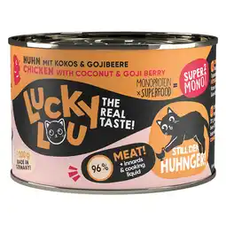 Zooplus 24x 200g Lucky Lou SuperMono² Kip kattenvoer nat aanbieding