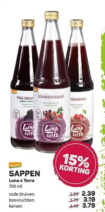 Ekoplaza Sappen Luna E Terra 700 ml aanbieding