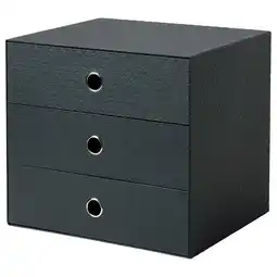 IKEA Pallra Miniladekast met 3 lades, zwart, 33x26 cm aanbieding