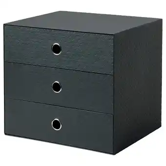 IKEA Pallra Miniladekast met 3 lades, zwart, 33x26 cm aanbieding