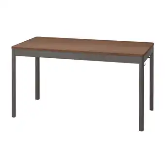 IKEA IdÅsen Tafel, bruin/donkergrijs, 140x70x75 cm aanbieding