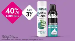 DA Gillette en Venus Scheergel en schuim aanbieding