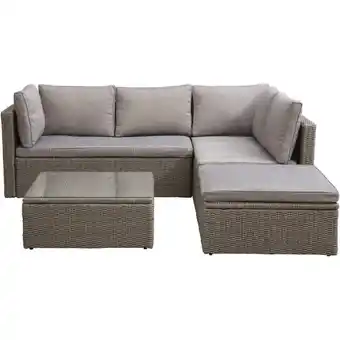 Leen Bakker Loungeset Narbonne - antraciet - Leen Bakker aanbieding
