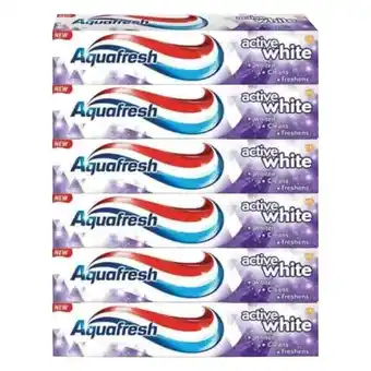 Plein.nl 6x Aquafresh Tandpasta Active White aanbieding