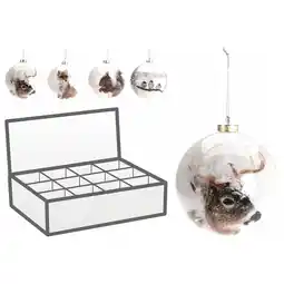 Pets Place Homestyle Kerstbal Winter Dieren - Kerstversiering - 8x8x9 cm Assorti aanbieding
