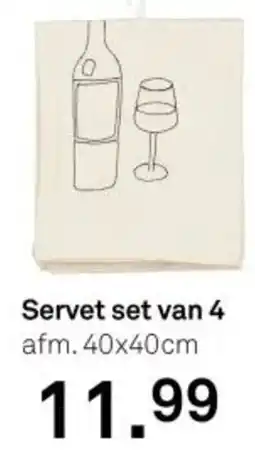 Karwei Servet set van 4 aanbieding