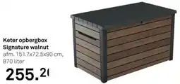 Karwei Keter opbergbox Signature walnut aanbieding