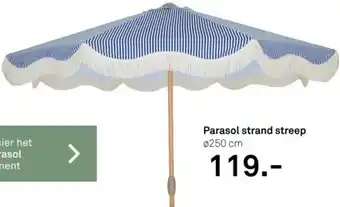 Karwei Parasol strand streep aanbieding