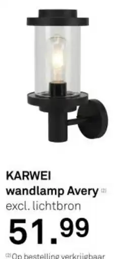 Karwei KARWEI wandlamp Avery aanbieding