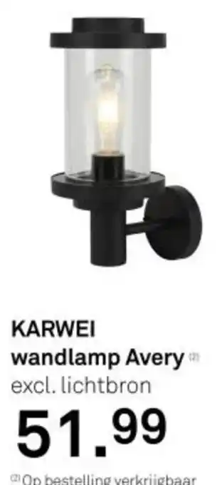 Karwei KARWEI wandlamp Avery aanbieding