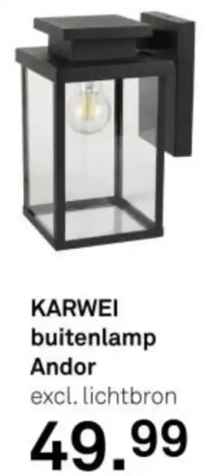 Karwei KARWEI buitenlamp Andor aanbieding