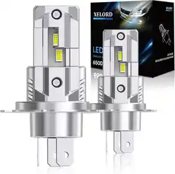 Amazon XELORD LED Autokoplampen, 6500K, 55W, 14000LM, 2 Stuks (H4 LED) aanbieding