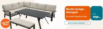 Van der Garde tuinmeubelen Rondo lounge diningset aanbieding