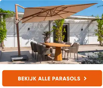 Van der Garde tuinmeubelen ALLE PARASOLS aanbieding