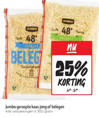 Jumbo Jumbo geraspte kaas jong of belegen aanbieding