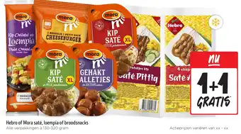Jumbo Hebro of Mora saté, loempia of broodsnacks aanbieding