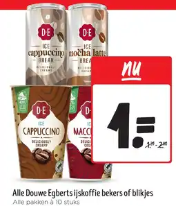 Jumbo Alle Douwe Egberts ijskoffie bekers of blikjes aanbieding