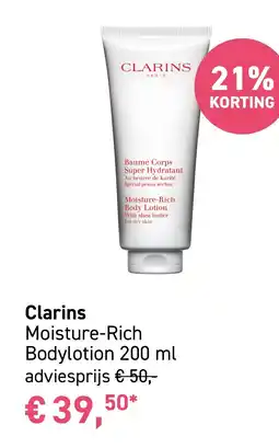 Mooi parfumerie Clarins Moisture aanbieding